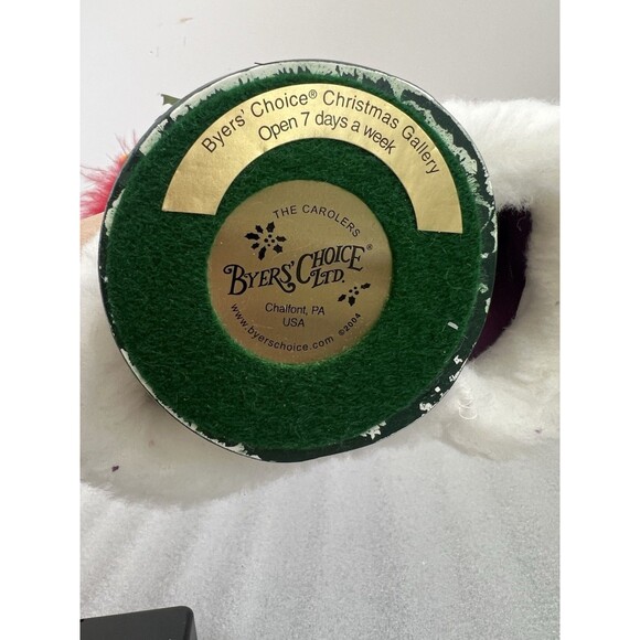 Singed Byers Choice Christmas Present/ Shopping Caroler Woman Red Hat Society - Picture 7 of 8